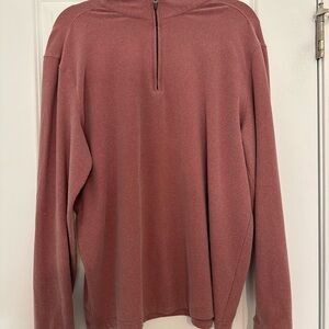johnnie-O Men's Zip-Up Sweater in Rich Burgundy